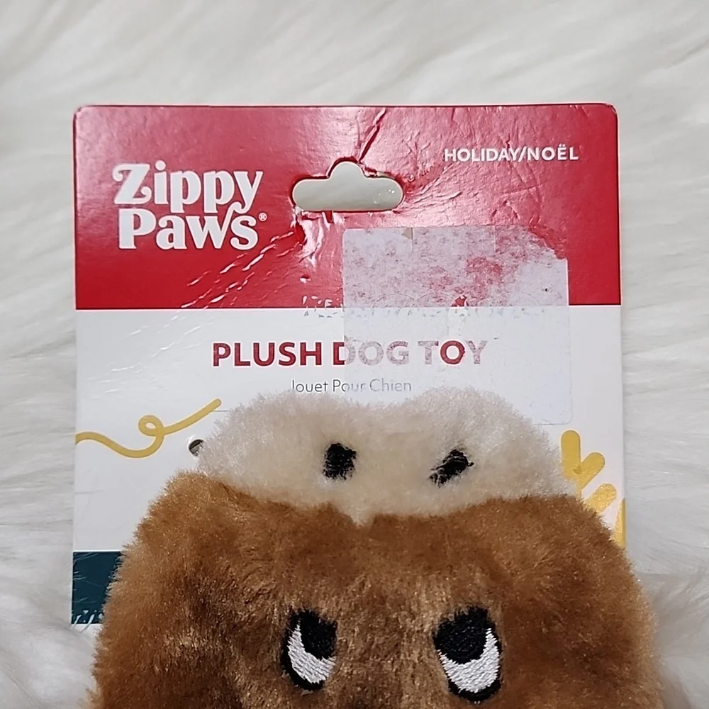 Zippy Paws Reindeer Squeeker Dog Toy New with Tags